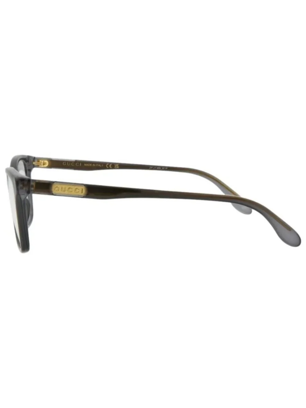 New Gucci Womens Cat Eye Grey Grey Transparent Fashion Designer Eyeglasses